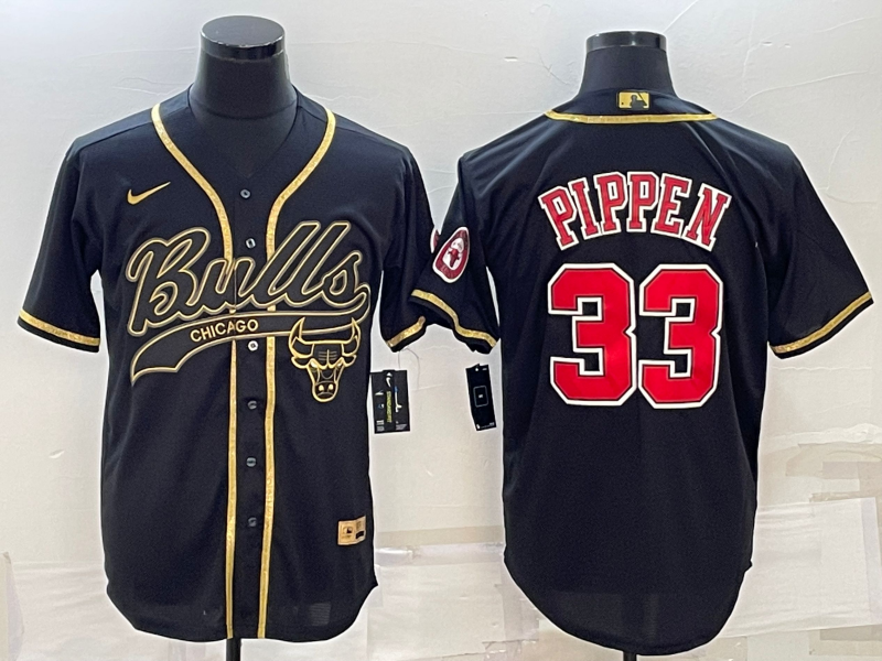 Men Chicago Bulls #33 Pippen Black Nike 2023 NBA Jersey